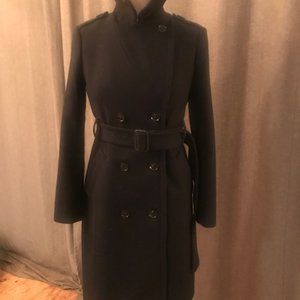 Banana Republic Long Navy Wool Pea Coat Mario Bellucci